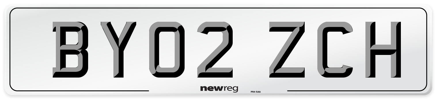 BY02 ZCH Number Plate from New Reg